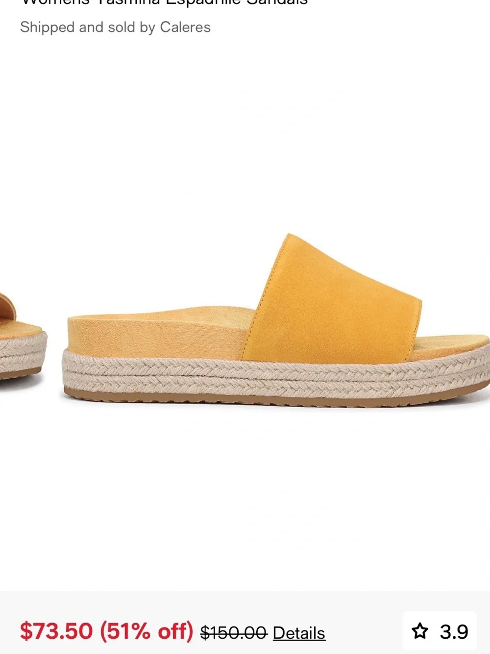 Vionic Amber Yellow Suede Slide Sandals